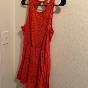 Orange Eyelet Dress